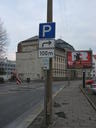 Klicken zum Vergroessern Etwas früh das Schild.
